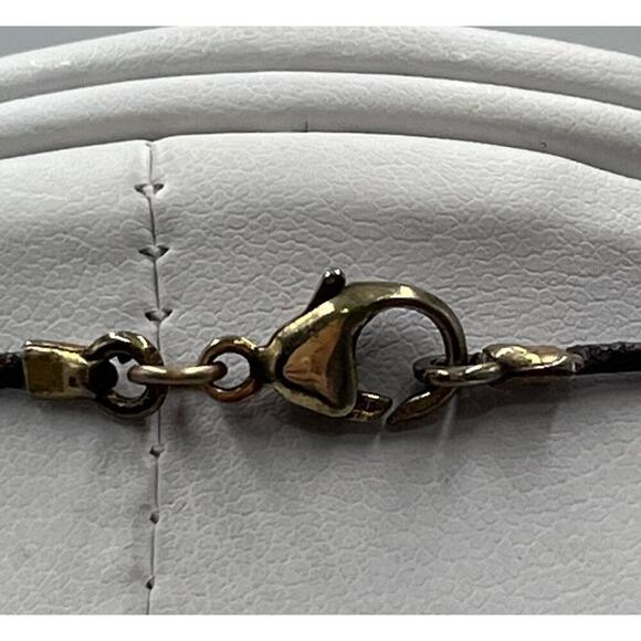 HOST PICK 7/5  Alexis Bittar Vermeil 925 Golden Lucite 3D Cross Brown Necklace - Picture 8 of 13